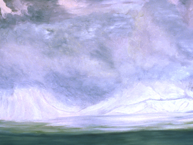 Greenland Iceberg (& Fog) VIII, Oil on panel 13 x 29 inches, 2002