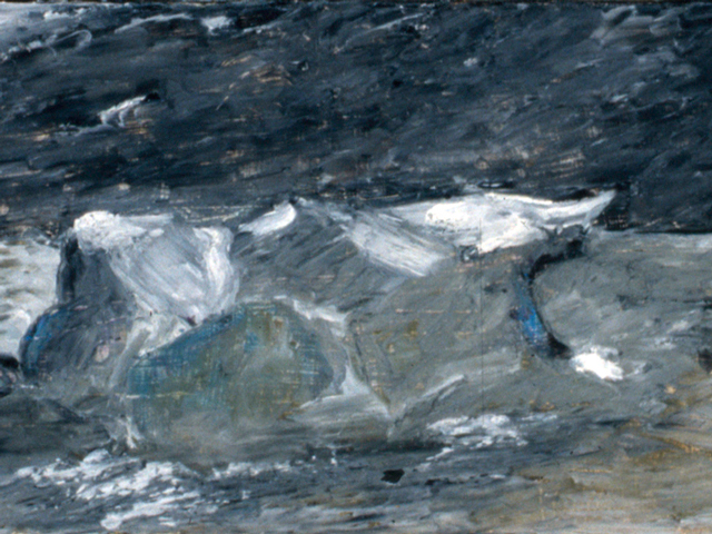 Iceberg Study XXIII, Oil on panel, 6 x 15 inches, 1996